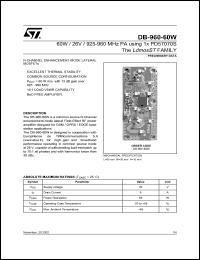 datasheet for DB-960-60W by SGS-Thomson Microelectronics