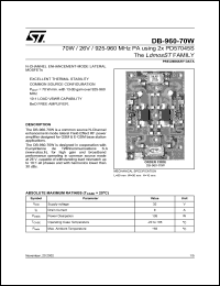 datasheet for DB-960-70W by SGS-Thomson Microelectronics
