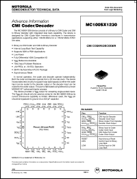 datasheet for MC100SX1230FN by ON Semiconductor