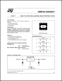 datasheet for EMIF04-2005QCF by SGS-Thomson Microelectronics