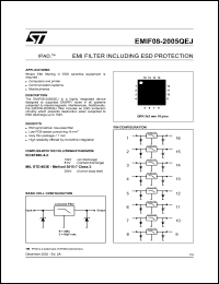 datasheet for EMIF08-2005QEJ by SGS-Thomson Microelectronics