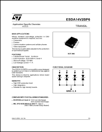 datasheet for ESDA14V2BP6 by SGS-Thomson Microelectronics