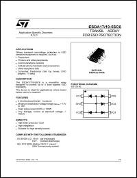 datasheet for ESDA17-5SC6 by SGS-Thomson Microelectronics