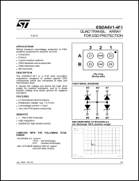 datasheet for ESDA6V1-4F1 by SGS-Thomson Microelectronics