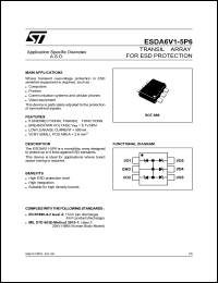 datasheet for ESDA6V1-5P6 by SGS-Thomson Microelectronics