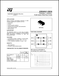 datasheet for ESDA6V1-5SC6 by SGS-Thomson Microelectronics