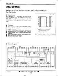datasheet for AN7291SC by Panasonic - Semiconductor Company of Matsushita Electronics Corporation