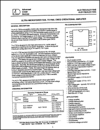 datasheet for ALD1706DA by Advanced Linear Devices, Inc.