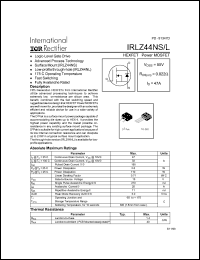 datasheet for IRLZ44NL by International Rectifier