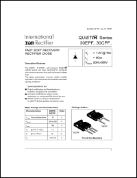 datasheet for 30CPF06 by International Rectifier