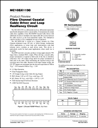 datasheet for MC10SX1190DT by ON Semiconductor