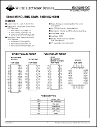 datasheet for WMS128K8L-25DEM by 