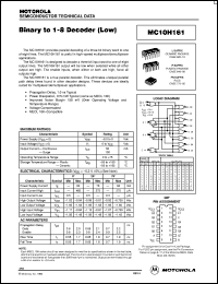 datasheet for MC10H161FN by ON Semiconductor