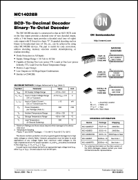 datasheet for MC14028BFEL by ON Semiconductor