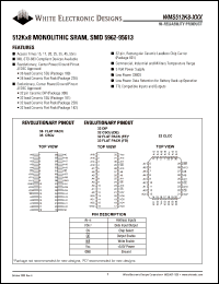 datasheet for WMS512K8-15CMA by 