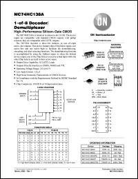 datasheet for MC74HC138AD by ON Semiconductor