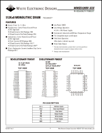 datasheet for WMS512K8V-17CLMA by 