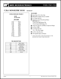 datasheet for WMS512K8VL-70CCE by 