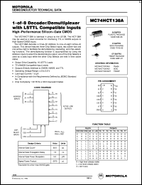 datasheet for MC74HCT138AD by ON Semiconductor