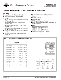 datasheet for WS128K32N-45G1UQA by 