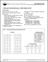 datasheet for WS128K32N-70H1QA by 