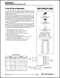 datasheet for MC74VHCT138AD by ON Semiconductor