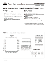 datasheet for WS128K32-55G2TCE by 