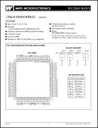 datasheet for WS128K48-17G4WC by 