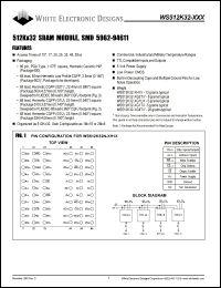 datasheet for WS512K32L-20H1CA by 