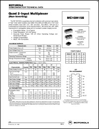 datasheet for MC10H158M by ON Semiconductor