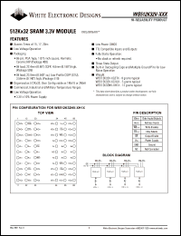 datasheet for WS512K32NV-20H1I by 