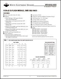 datasheet for WF512K32F-150H1C5 by 