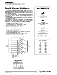 datasheet for MC74VHC157D by ON Semiconductor
