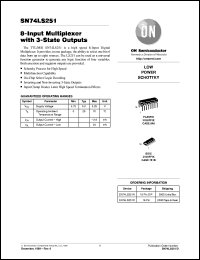 datasheet for SN74LS251D by ON Semiconductor