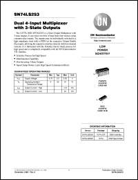 datasheet for SN74LS253D by ON Semiconductor