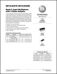 datasheet for SN74LS257BML2 by ON Semiconductor
