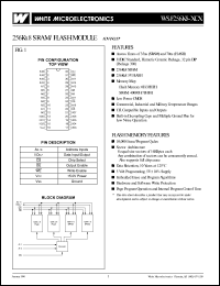 datasheet for WSF256K8-37CCA by 