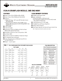 datasheet for WSF512K16-39H2CA by 