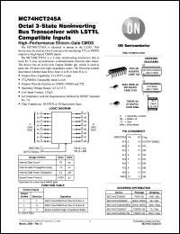 datasheet for MC74HCT245ADT by ON Semiconductor