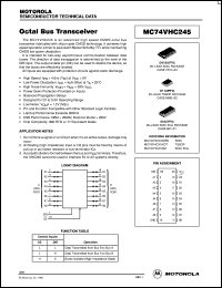 datasheet for MC74VHC245M by ON Semiconductor