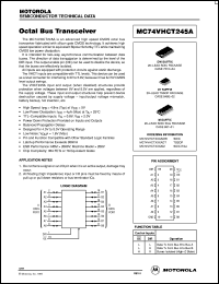 datasheet for MC74VHCT245AM by ON Semiconductor