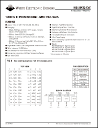 datasheet for WE128K32N-200H1MA by 