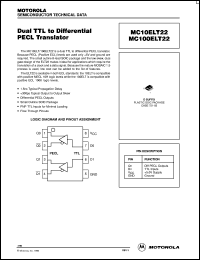 datasheet for MC100ELT22D by ON Semiconductor