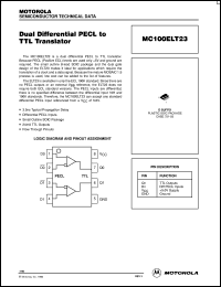 datasheet for MC100ELT23D by ON Semiconductor