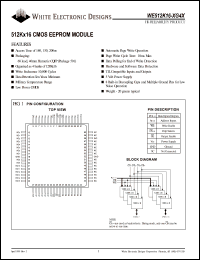 datasheet for WE512K16-200G4CA by 