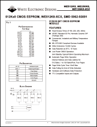 datasheet for WE512K8-150CQ by 