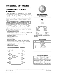 datasheet for MC100ELT25D by ON Semiconductor