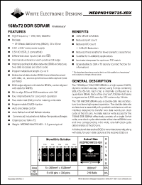 datasheet for WEDPND16M72S-266BM by 