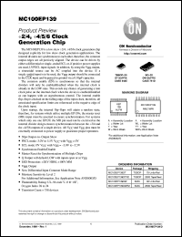 datasheet for MC100EP139DTR2 by ON Semiconductor