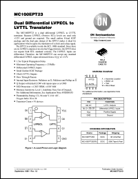 datasheet for MC100EPT23D by ON Semiconductor